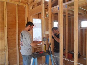 Two contractors on home project